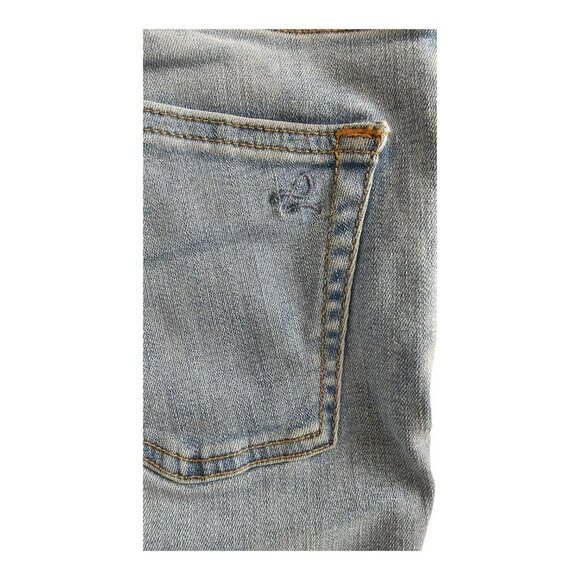 DL1961 Jeans Women Sz 26 Blue Instaslim Ankle Mid-Rise Distressed Thrashed - Picture 13 of 15